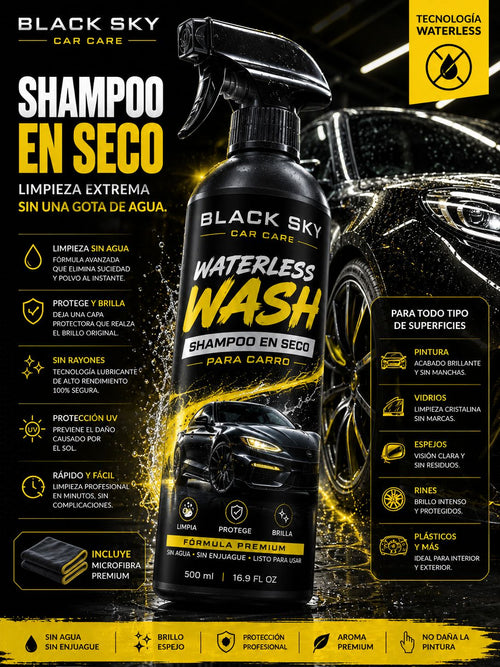 Black Sky – Waterless Wash (Shampoo en Seco para Carro)