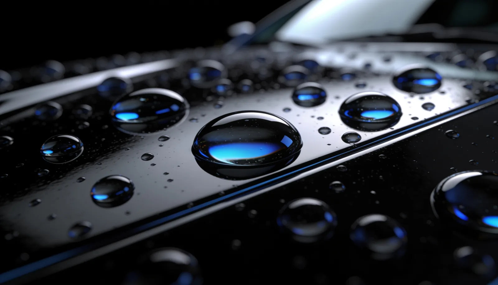 Efecto repelente al agua Black Sky