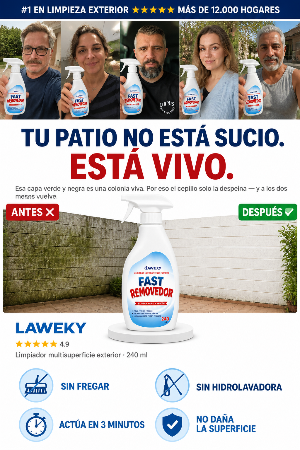 Fast Removedor Limpiador Multisuperficie Exterior
